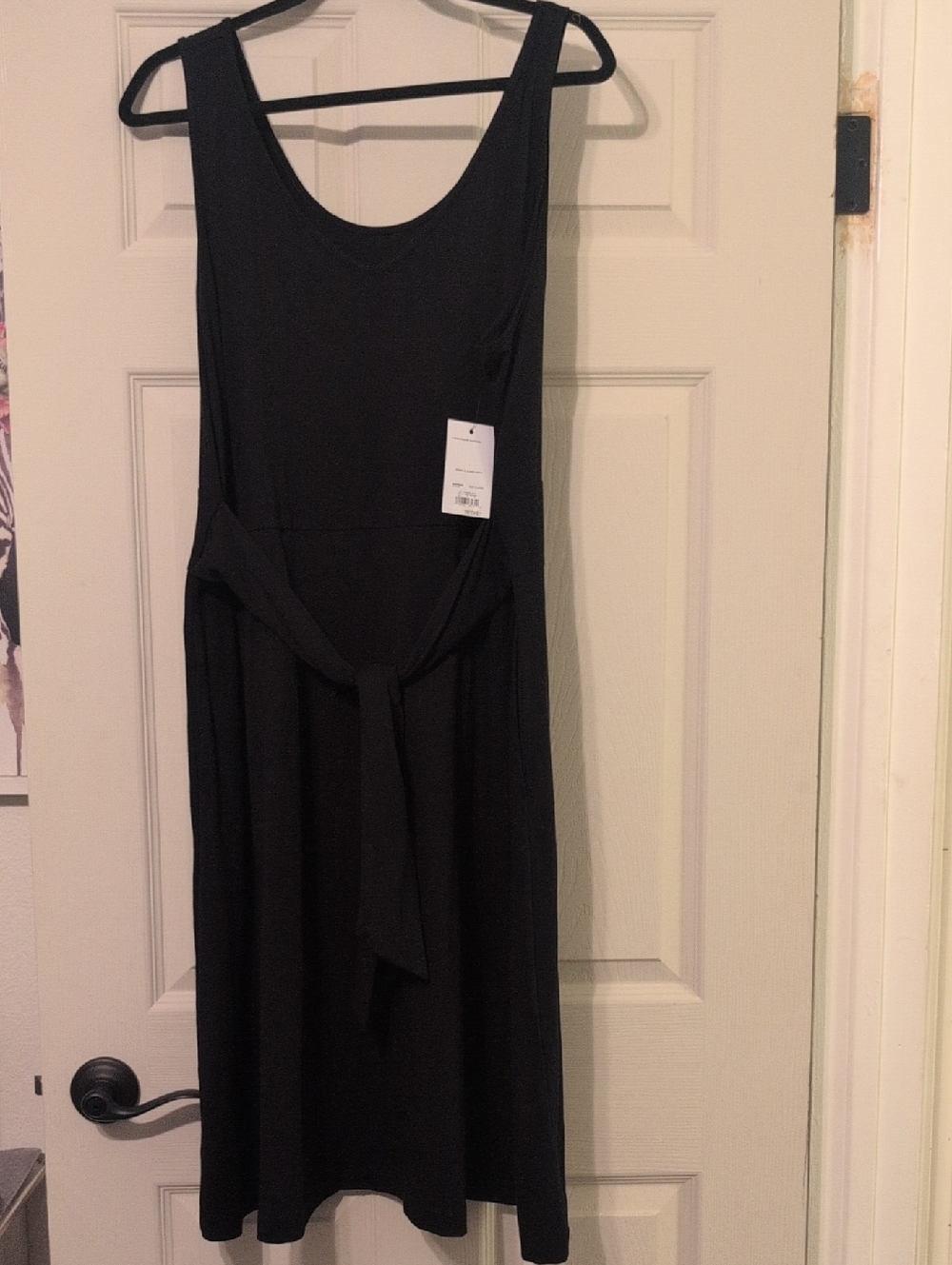 Apt. 9 Black Sleeveless Tie-Waist Midi Dress